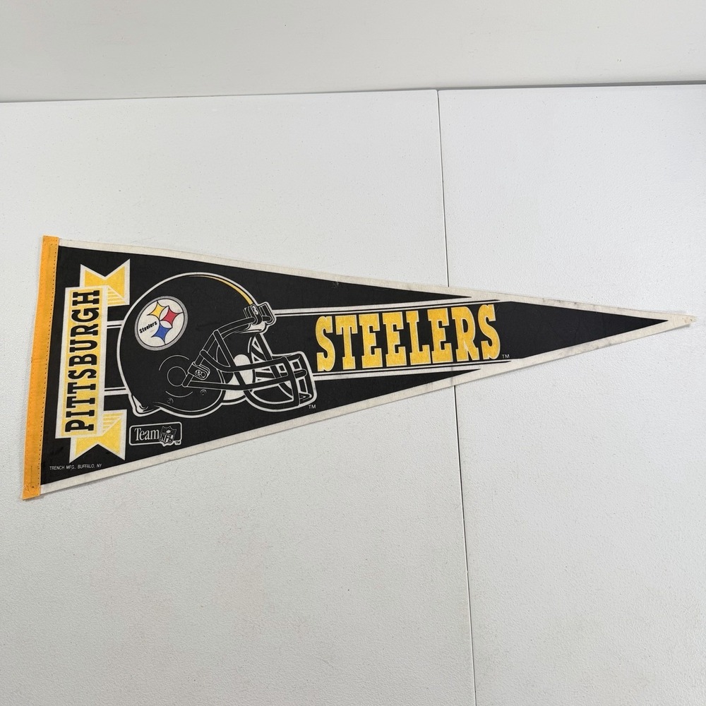 Vintage Pittsburgh Steelers‎ Felt Pennant Trench MFG 12x30" Official NFL